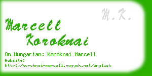 marcell koroknai business card